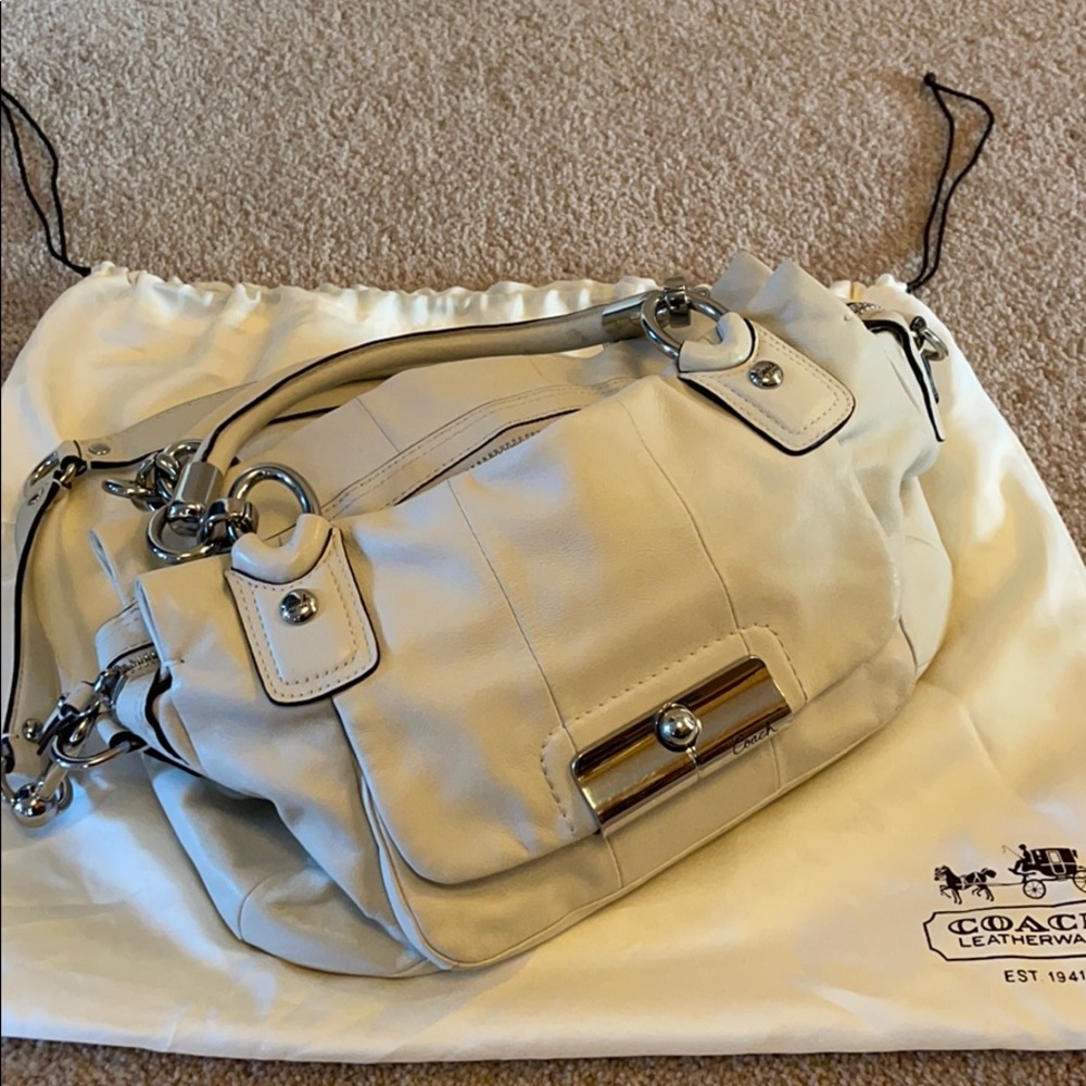 COPY - Coach “Kristin” Leah satchel. Winter white…
